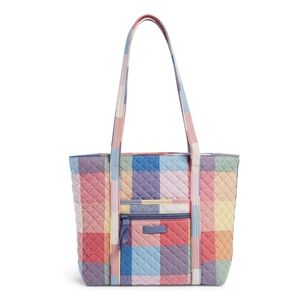 NWT NBU Vera Bradley Small Vera Tote In Tropics Plaid *PRICE FIRM*